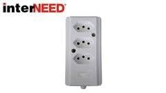 TOMADA EM BARRA HERCULES 3 TOMADAS 2P+T 10A/20A 250V BRANCO INTERNEED
