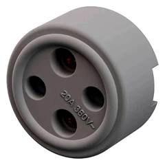 TOMADA DE PORCELANA 2P 20A 380V MECTRONIC
