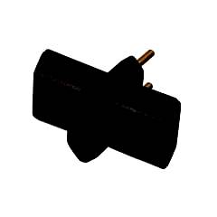 PLUG RETANGULAR 3P COM 3 SAÍDAS 2P+T 10A 250V PRETO - REF. 39611 - MECTRONIC