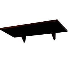 PRATELEIRA DE MADEIRA 20X60CM CLASSIC COM SUPORTE TABACO - REF.333060020 - PRATEFIX