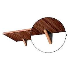 SUPORTE PARA PRATELEIRA EM PVC 2 PEÇAS VIP CARVALHO - REF.5006 - PRATEFIX