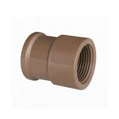 LUVA SOLDÁVEL COM ROSCA PVC MARROM 40X1,1/4 TIGRE