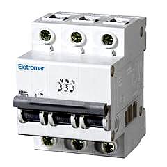 DISJUNTOR DIN CURVA C TRIF 63A JW363E ELETROMAR