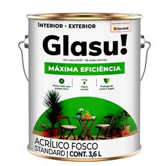 TINTA GLASU ACRÍLICA MÁXIMA EFICIÊNCIA FOSCO GALÃO 3,6L BRANCO GELO