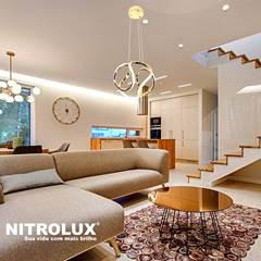 LUMINÁRIA LED PENDENTE LP-04 40W 4500K DOURADO 3012 NITROLUX