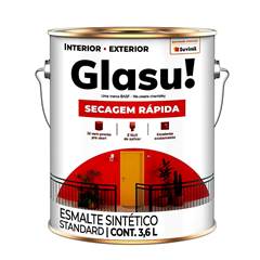 TINTA ESMALTE BASE SOLVENTE SECA RAPIDO CINZA MEDIO 0,9L - GLASU