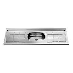 BALCAO INOX 1 CUBA 1.60MT C/ ESCORREDOR GHEL PLUS - VE