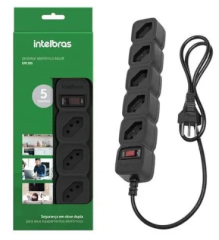 PROTETOR ELETRONICO COM 5 TOMAD PRETO INTELBRAS