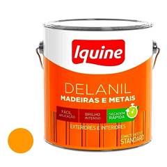 TINTA ESMALTE BRILHANTE DELANIL MADEIRAS E METAIS 3L AMARELO IQUINE / REF. 195206582