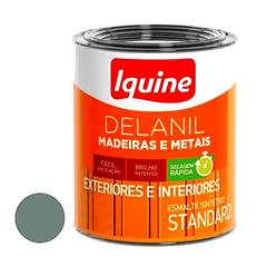 TINTA ESMALTE BRILHANTE DELANIL MADEIRAS E METAIS 750ML CINZA MÉDIO IQUINE / REF. 195200783
