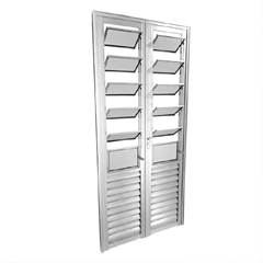 PORTA DE GIRO DUPLO BASCULANTE HOME 2 FOLHAS DE VIDRO CANELADO 100X210 ALUMv¿NIO BRANCO QUALITY / REF. HOB042005
