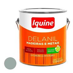 TINTA ESMALTE BRILHANTE DELANIL MADEIRAS E METAIS 3L PLATINA IQUINE / REF. 195200682
