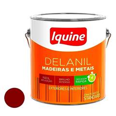 TINTA ESMALTE BRILHANTE DELANIL MADEIRAS E METAIS 3L VERMELHO IQUINE / REF. 195204582