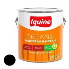 TINTA ESMALTE BRILHANTE DELANIL MADEIRAS E METAIS 3L PRETO IQUINE / REF. 195205782