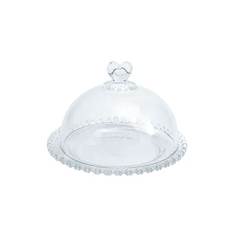QUEIJEIRA DE CRISTAL COM TAMPA CORAÇÃO 19,5X13CM LYOR / REF. 1702