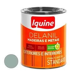 TINTA ESMALTE BRILHANTE DELANIL MADEIRAS E METAIS 750ML PLATINA IQUINE / REF. 195200683