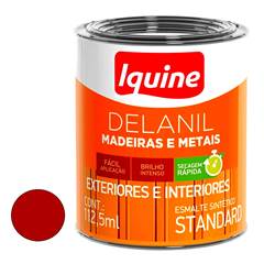TINTA ESMALTE BRILHANTE DELANIL MADEIRAS E METAIS 750ML VERMELHO IQUINE / REF. 195204583