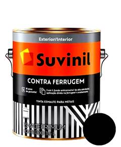 ESMALTE PREMIUM BRILHANTE SUVINIL CONTRA FERRUGEM GALÃO 3,6L PRETO
