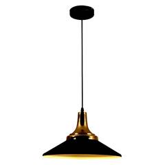 LUMINÁRIA PENDENTE NT-009P 1 BOCAL E-27 PRETA 5045 NITROLUX