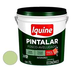 TINTA VINIL ACRÍLICA PINTALAR FOSCO AVELUDADO 15 LITROS VERDE PRIMAVERA IQUINE / REF. 79303926