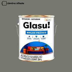 TINTA GLASU ACRÍLICA BRILHO PRÁTICO SEMI BRILHO GALÃO 3,6L LÂMINA AFIADA