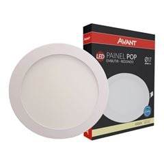 PAINEL LUMINÁRIADE EMBUTIR LED REDONDO 4000K 24W BIVOLT 17CM BRANCO AVANT / REF. 344090877