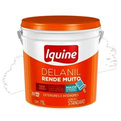 TINTA ACRÍLICA FOSCA DELANIL RENDE MUITO 15L RET BRANCO NEVE IQUINE / REF. 70300221
