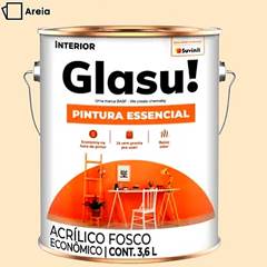 TINTA GLASU ACRÍLICA ECONÔMICO ESSENCIAL FOSCO GALÃO 3,6L AREIA