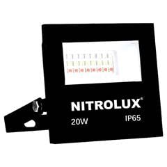 REFLETOR LED SLIM 20W RGB PRETO NITROLUX