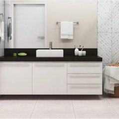 PISO CERÂMICO 60X60 TIPO A CIMENTO BRANCO MATE - POINTER