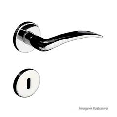 FECHADURA PADO INOX CLASSIC ROSETA INTERNA MAÇANETA RETA