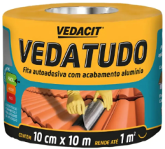 FITA VEDA TUDO ADESIVA PARA VEDACAO E REPARO ACABAMENTO LAG.0,10CMX10M VEDACIT