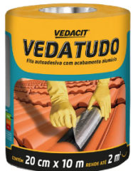 FITA VEDA TUDO ADESIVA PARA VEDACAO E REPARO ACABAMENTO LAG.0,20CMX10M VEDACIT