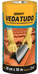 FITA VEDA TUDO ADESIVA PARA VEDACAO E REPARO ACABAMENTO LAG.0,30CMX10M VEDACIT
