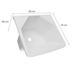 TANQUE PLASTICO18L 41X38X29CM BRANCO1 ASTRA