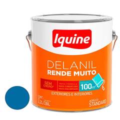 TINTA ACRÍLICA FOSCA DELANIL RENDE MUITO RET 3,6LITROS ARARA AZUL IQUINE / REF. 70316001