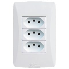 3 TOMADA 2P+T 10A HORIZ 39981 ON MECTRONIC