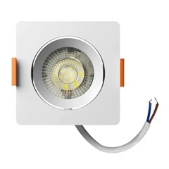 SPOT LED EMBUTIR QUADRADA 5W 3000K 10014