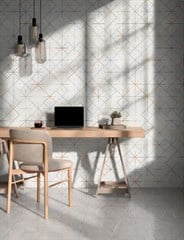 PISO CERAMICO POLIDO RETIFICADO 59X59 ONIX OURO BRANCO POINTER