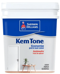 TINTA ACRÍLICA  KEMTONE BRANCO FOSCO 15 LITROS  ECONÔMICA - SHERWIN WILLIAMS