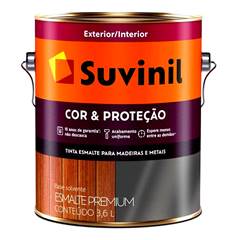 ESMALTE SINTÉTICO BRILHANTE SUVINIL COR&PROTEÇÃO A BASE SOLVENTE GALÃO 3,6L VERMELHO
