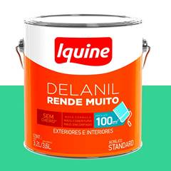 TINTA ACRÍLICA FOSCA DELANIL RENDE MUITO 3,6LITROS RIVIERA IQUINE / REF. 70302001