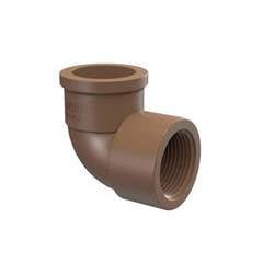 JOELHO 90° SOLDÁVEL COM ROSCA PVC MARROM 25MMX3/4 AMANCO