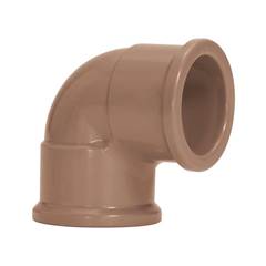JOELHO 90° SOLDÁVEL PVC MARROM 32MM AMANCO