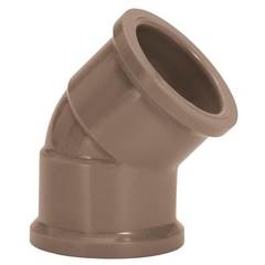 JOELHO 45° SOLDÁVEL PVC MARROM 32MM AMANCO