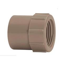 LUVA SOLDÁVEL COM ROSCA PVC MARROM 40X1,1/4 AMANCO