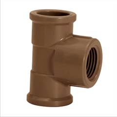TE SOLDÁVEL COM ROSCA PVC MARROM 20MM X 1/2 AMANCO