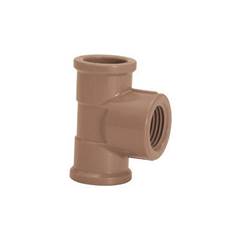TE SOLDÁVEL COM ROSCA PVC MARROM 25MM X 3/4 AMANCO