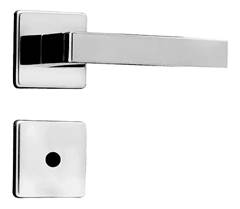 FECHADURA WC ALAVANCA E ROSETA RETRA QUADRADA 1720/19QC CROMADO - REF.90125 - SILVANA