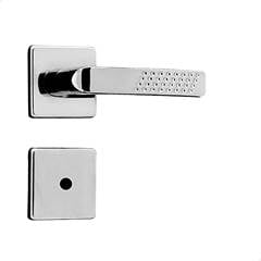 FECHADURA WC ALAVANCA E ROSETA ITALY QUADRADA 1720/12QC CROMADA - REF.90221 - SILVANA